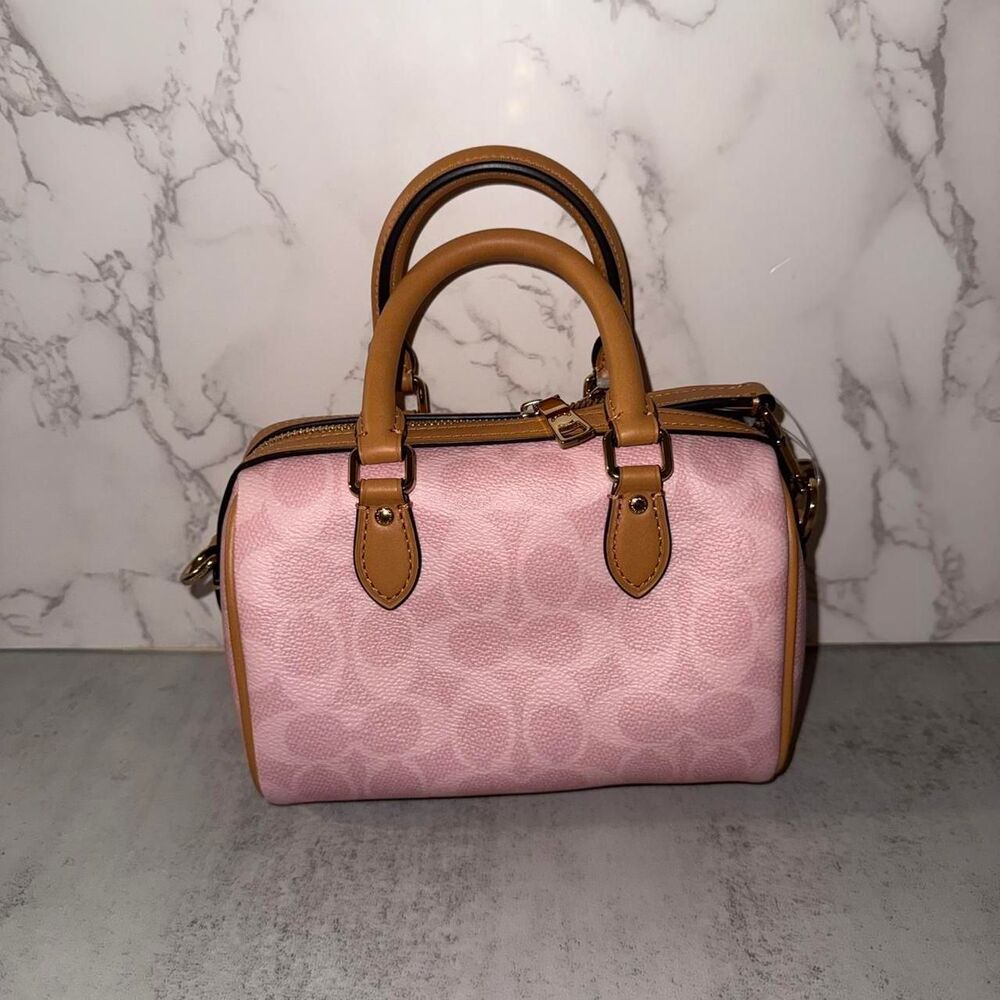 Coach powder pink mini Rowan with charms - Picture 2 of 8